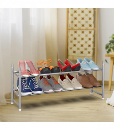 VINSANI SHOE RACK 2 TIER GREY 1010272