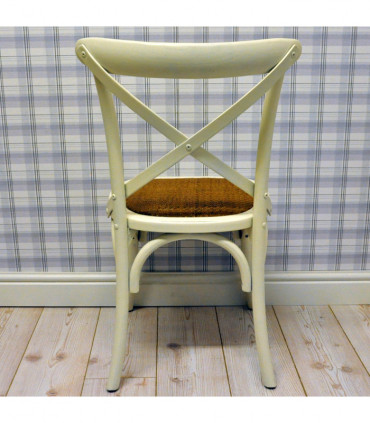 WHITE FRENCH CROSS BACK CHAIR