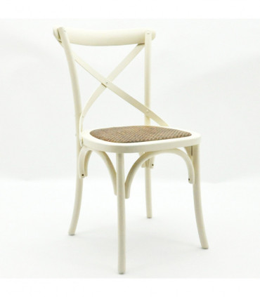WHITE FRENCH CROSS BACK CHAIR