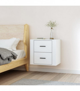 Wall-mounted Bedside Cabinet White 50x36x47 cm