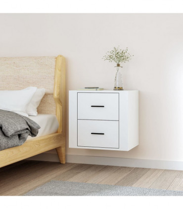 Wall-mounted Bedside Cabinet White 50x36x47 cm