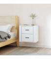 Wall-mounted Bedside Cabinet White 50x36x47 cm