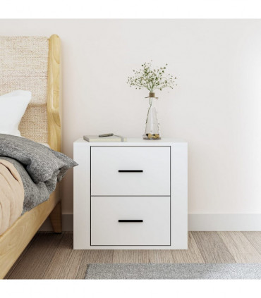 Wall-mounted Bedside Cabinet White 50x36x47 cm