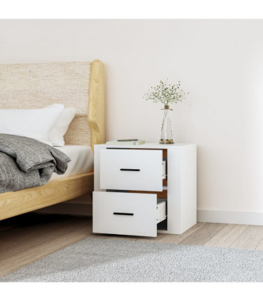 Wall-mounted Bedside Cabinet White 50x36x47 cm