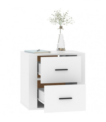 Wall-mounted Bedside Cabinet White 50x36x47 cm