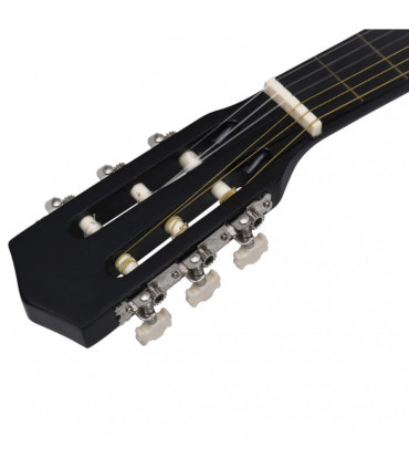 Western Acoustic Cutaway Guitar with 6 Strings Black 38"