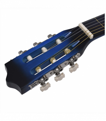 vidaXL Classical Guitar for Beginner with Bag Blue 3/4 36"