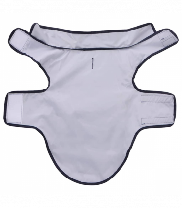 vidaXL Dog Raincoat with Reflective Strips Polyester Navy Blue S