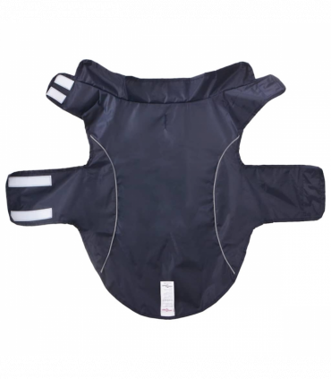 vidaXL Dog Raincoat with Reflective Strips Polyester Navy Blue XL