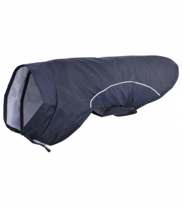 vidaXL Dog Raincoat with Reflective Strips Polyester Navy Blue XXS