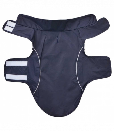 vidaXL Dog Raincoat with Reflective Strips Polyester Navy Blue XXS
