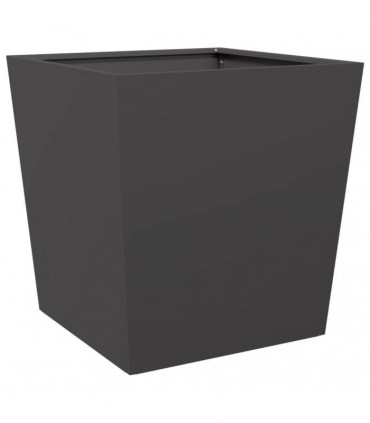 vidaXL Garden Planters Black 2 pcs 50x50x50 cm Steel