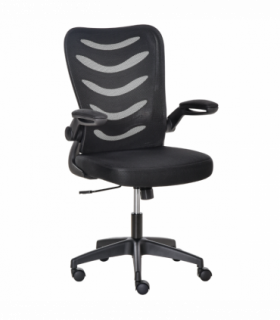 Mesh Office Chair Home Swivel Task Chair  Lumbar Support, Arm, Black Vinsetto