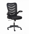 Mesh Office Chair Home Swivel Task Chair  Lumbar Support, Arm, Black Vinsetto