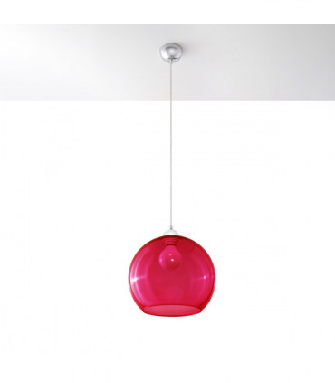 Pendant lamp steel, glass Ball minimalistic Design E27
