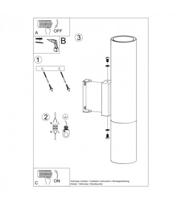 Wall lamp steel Loopez modern Design GU10