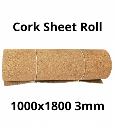 Cork Sheet Roll - 1000x1800mm - 3mm - Décor and DIY - Pack of 1