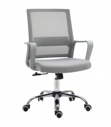 Ergonomic Office Chair Adjustable Height Mesh Chair with Swivel Wheels Grey