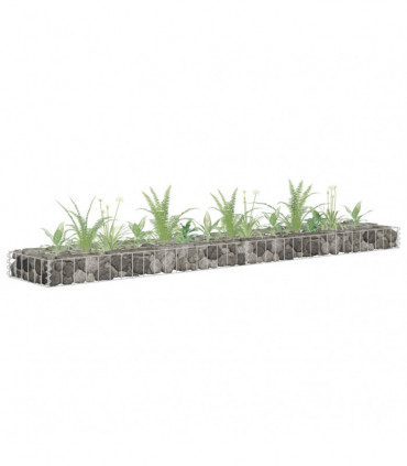 Gabion Raised Bed Galvanised Steel 180x30x10 cm