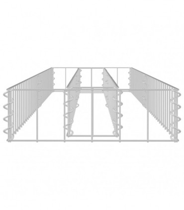 Gabion Raised Bed Galvanised Steel 180x30x10 cm