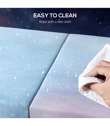 HOMCOM 6FT Foldable Gymnastics Mat, Tri-Fold 2" Thick Crash Mat, Blue