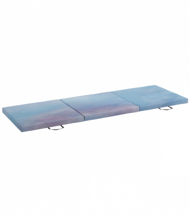 HOMCOM 6FT Foldable Gymnastics Mat, Tri-Fold 2" Thick Crash Mat, Blue