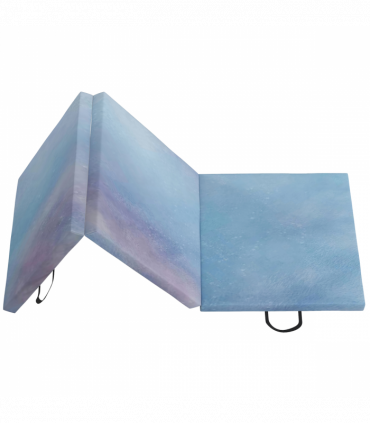 HOMCOM 6FT Foldable Gymnastics Mat, Tri-Fold 2" Thick Crash Mat, Blue