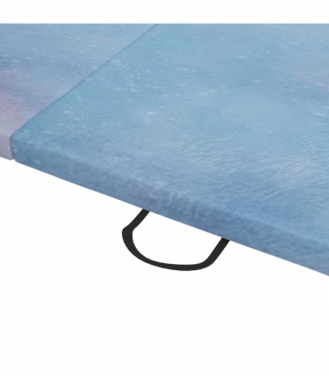 HOMCOM 6FT Foldable Gymnastics Mat, Tri-Fold 2" Thick Crash Mat, Blue