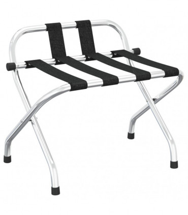 vidaXL Luggage Rack with Backrest Silver 56x39x52cm