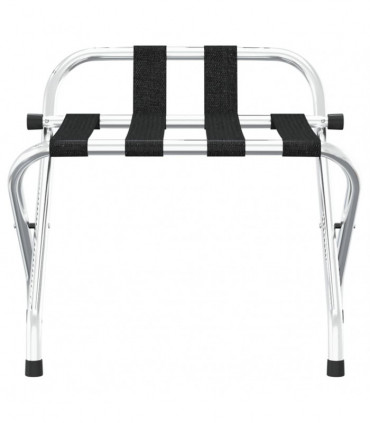 vidaXL Luggage Rack with Backrest Silver 56x39x52cm