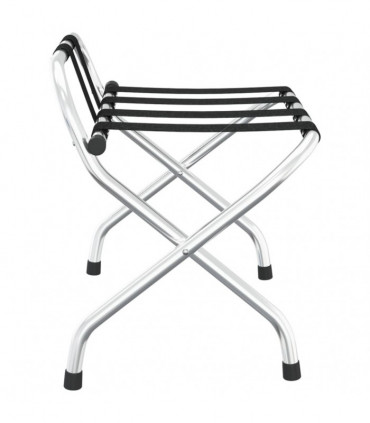 vidaXL Luggage Rack with Backrest Silver 56x39x52cm