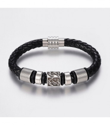 Mens Nautical Leather Bracelet