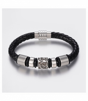 Mens Nautical Leather Bracelet