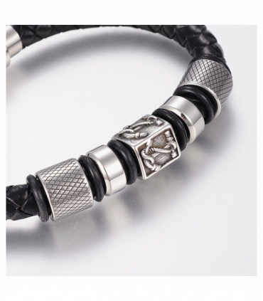 Mens Nautical Leather Bracelet