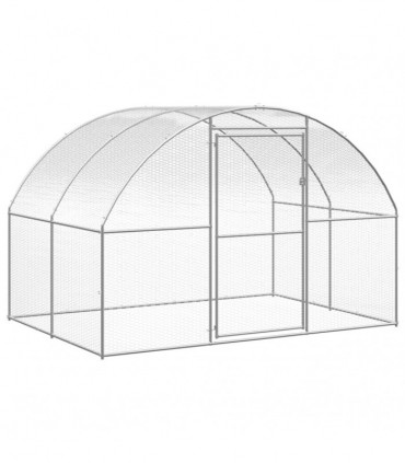 Outdoor Chicken Coop 3x2x2 m Galvanised Steel