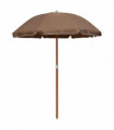 Parasol with Steel Pole 180 cm Taupe