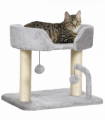 PawHut 42cm Indoor Cat Tree, Kitty Play Tower w/ Toy Balls Sisal Scratching Post