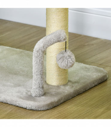 PawHut 42cm Indoor Cat Tree, Kitty Play Tower w/ Toy Balls Sisal Scratching Post