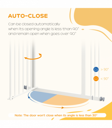 PawHut Adjustable Safety Gate w/ 1 Extensions and Four Adjustable Screws, White