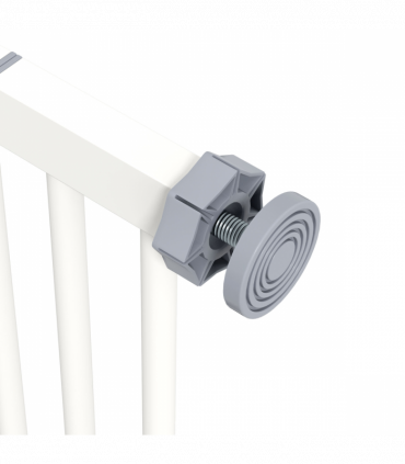 PawHut Adjustable Safety Gate w/ 1 Extensions and Four Adjustable Screws, White
