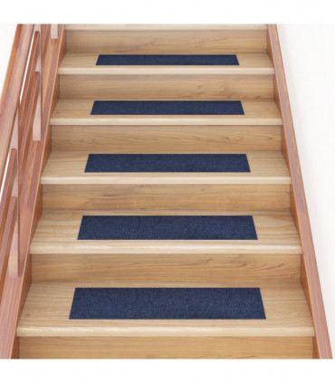 vidaXL Self-adhesive Stair Mats Rectangular 15 pcs 76x20 cm Blue