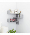 vidaXL Wall Corner Shelf Concrete Grey 40x40x50 cm Engineered Wood
