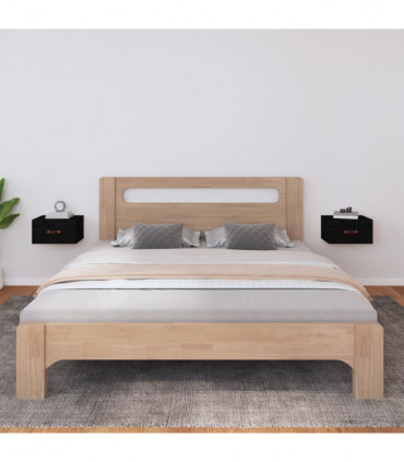 Wall-mounted Bedside Cabinets 2 pcs Black 40x29.5x22 cm