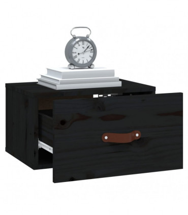 Wall-mounted Bedside Cabinets 2 pcs Black 40x29.5x22 cm