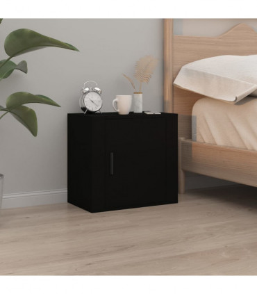 Wall-mounted Bedside Cabinets 2 pcs Black 50x30x47 cm