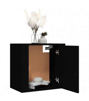 Wall-mounted Bedside Cabinets 2 pcs Black 50x30x47 cm