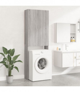 Washing Machine Cabinet Grey sonoma 64x25.5x190 cm