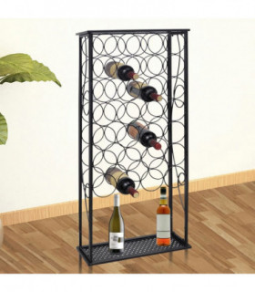 Wine Rack for 28 Bottles Metal