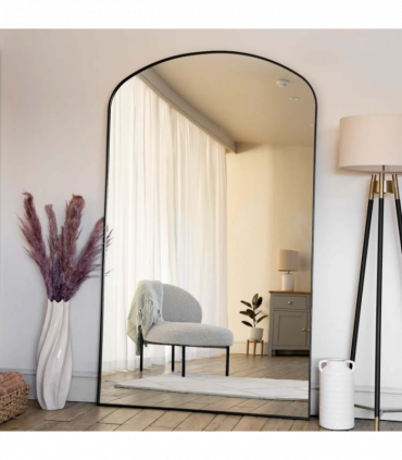 Yōko- Black Metal Gentle Arch Mirror - 180cm x 105cm
