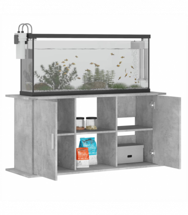 vidaXL Aquarium Stand Concrete Grey 121x41x58 cm Engineered Wood